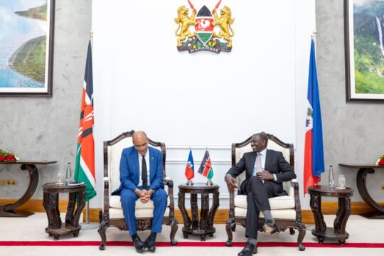 kenya-|-president-ruto-receives-haiti’s-de-facto-prime-minister,-ariel-henry,-at-state-house,-nairobi.