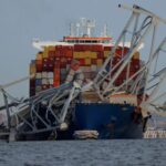 united-states:-hit-by-a-container-ship,-the-baltimore-highway-bridge-collapsed
