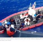the-us-coast-guard-intercepts-102-migrants-(95-dominicans-and-7-haitians)-at-sea,-en-route-to-the-united-states