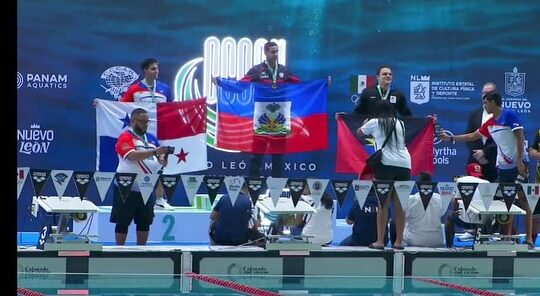 swimming:-haitian,-alexandre-grand-pierre,-gold-medalist-in-mexico